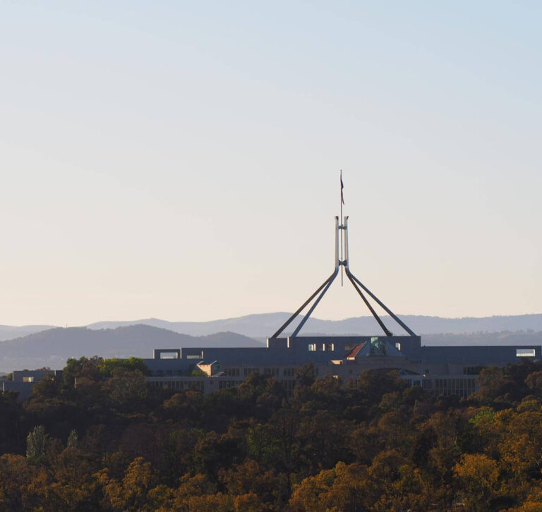 Image of government building in Canberra next to where DArT provides training in genomic sciences