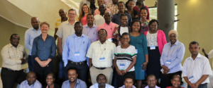 Some of the team from SEQART Africa, including Leonard Kiche (third row, left)